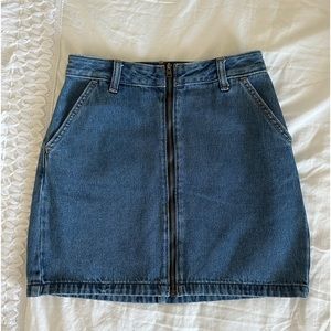 Hollister Jean mini skirt! Ultra high rise, size 0!